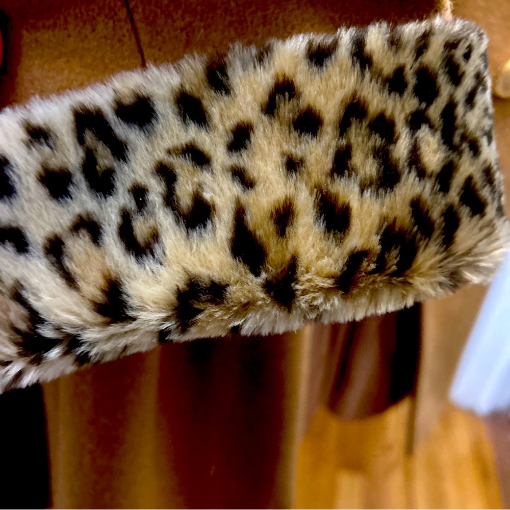 Herman Kay Vintage Coat Faux Fur Collar &Cuff on Wrist - Picture 6 of 10